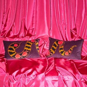 🎈PAIR Zandra Rhodes x IKEA KARISMATISK Velvet Cushion Covers + 2 Down Inserts